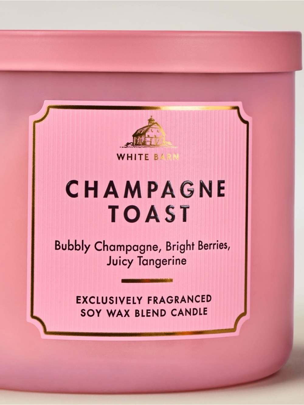 White Barn Champagne Toast Pink Scented Soy Wax Candle